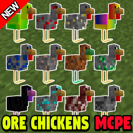 Ore Chickens Addon for Minecraft PE icon
