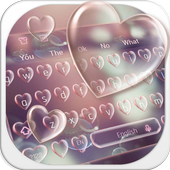 Pink Heart Bubble icon
