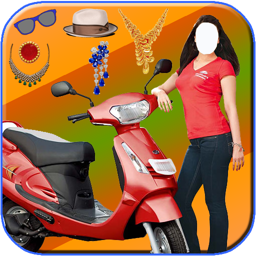 Women Bike Photo Montage New icon