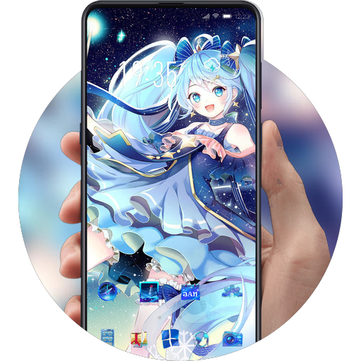 Beautiful Magical Princess theme Anime Girl icon