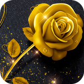 AppLock Theme Golden Rose icon