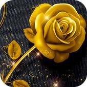 AppLock Theme Golden Rose on 9Apps