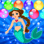 mermaid bubble shooter ocean icon