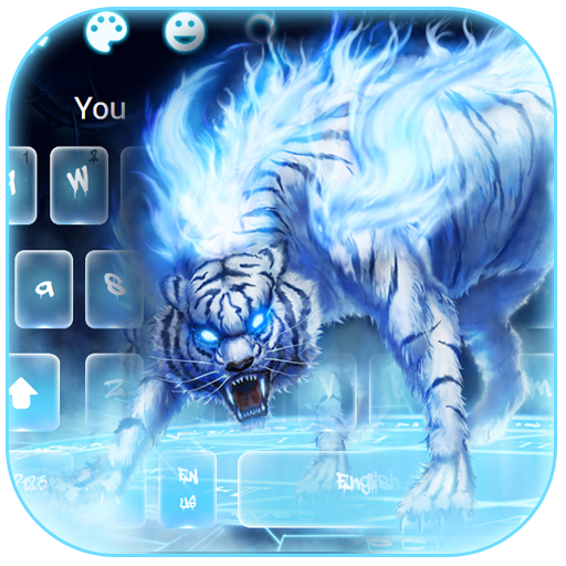 Fantasy Flaming Tiger Keyboard أيقونة