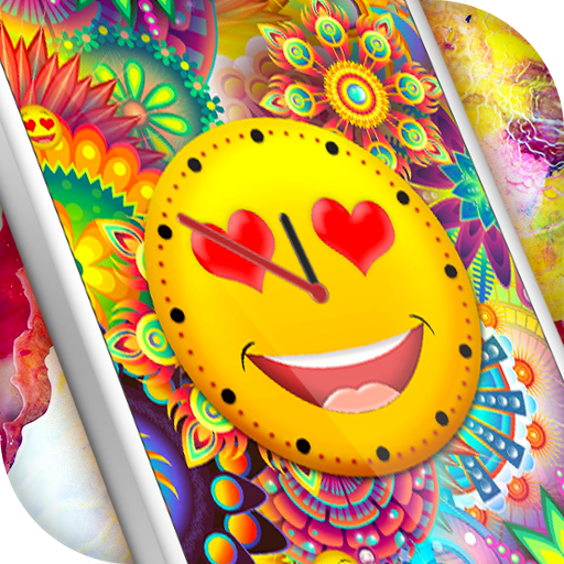 Emoji Clock Live Wallpaper Free 😍 Neon Wallpapers icon