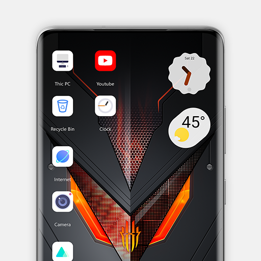 Red magic 7 theme for Launcher icon