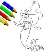 Little Mermaid Coloring Book Drawing Game icon