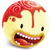 Monster ice-cream shop icon