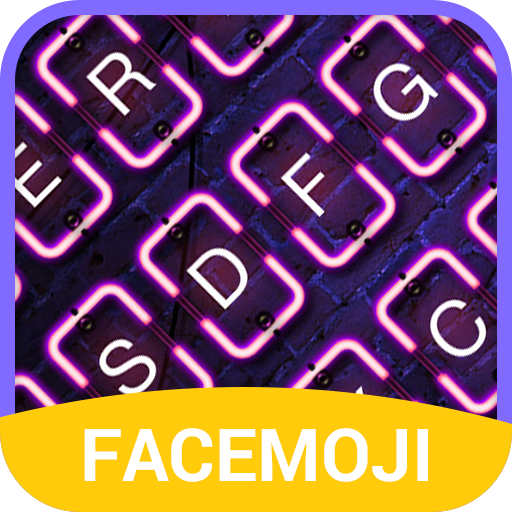 Neon Emoji Keyboard Theme icon