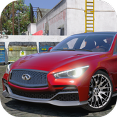 Driving Infiniti Q50 Red Sport Car Simulator icon