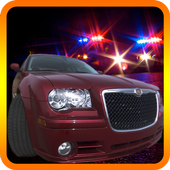 Real cops police chase 3D car icon