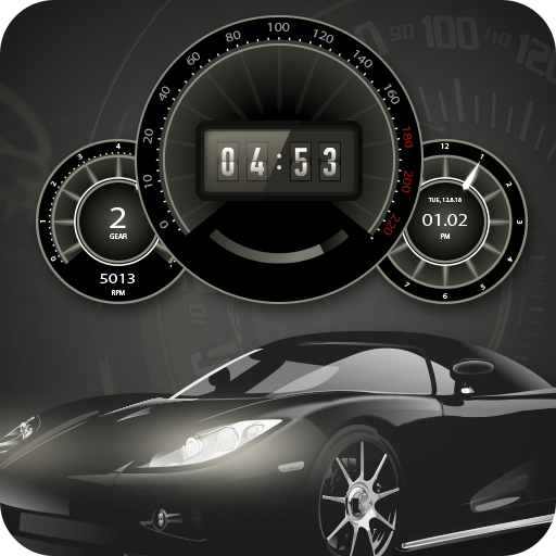 Car Speedometer Clock Live Wallpaper icon