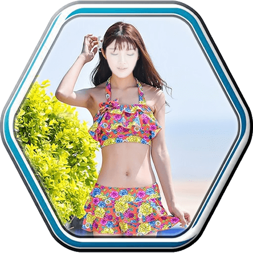 Women Swim Dress Photo Montage icon