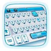 white 3d typewriter keyboard blue control on 9Apps