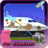 Free Airplane flight clean up icon
