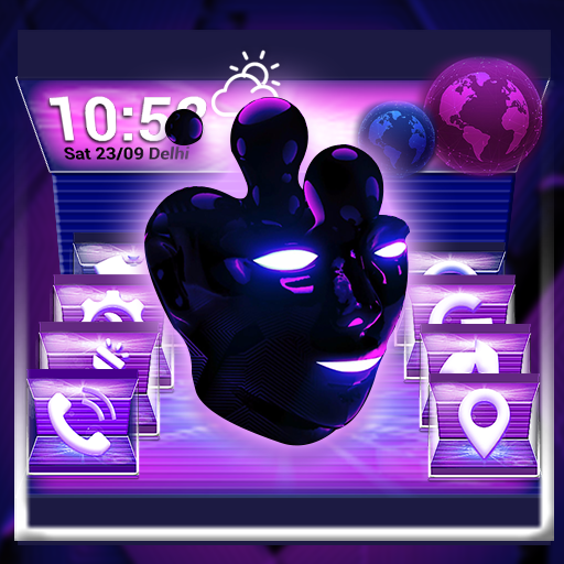 Purple Mask Launcher Theme icon