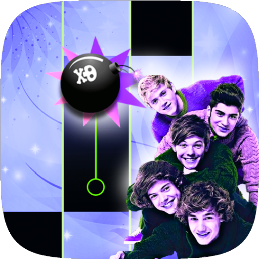One direction piano bomb tiles icon
