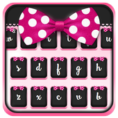 Pink Love Bow Keyboard icon