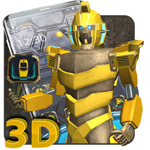 3D High Tech Robot Transformer Theme icon