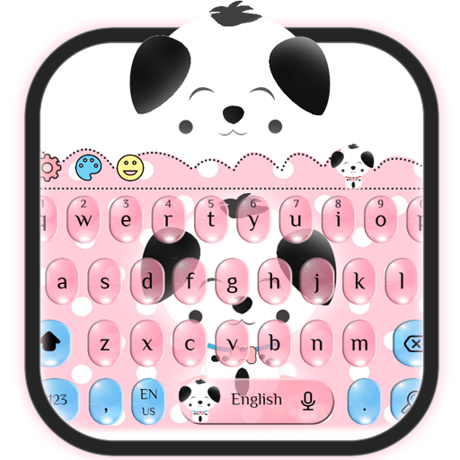 Cute Pink Puppy Emoji Keyboard icon