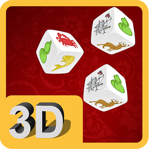 Fish Prawn Crab, 3D dice-game icon