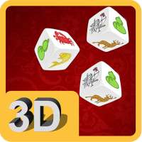 Fish Prawn Crab, 3D dice-game