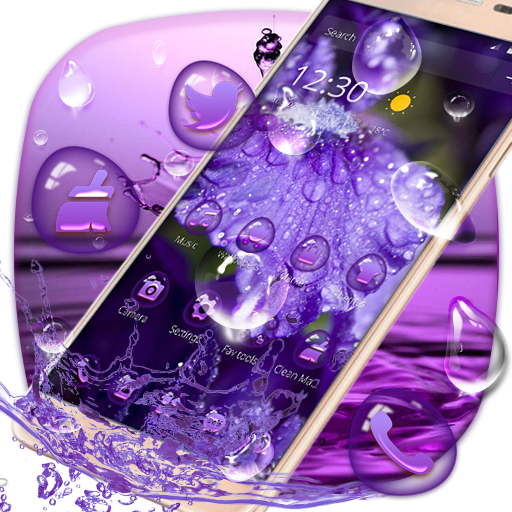 Purple Water Drops Theme icon