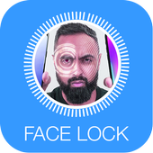 Face Lock Screen Blue Style icon