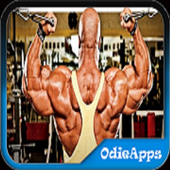 Bodybuilding muscle training icon