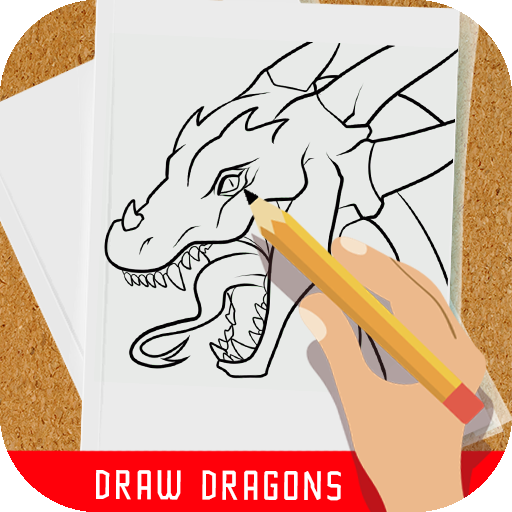 How to draw dragons icon