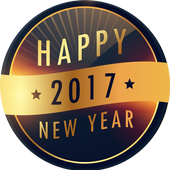 Happy New Year Card 2017 icon