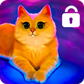 Kitty Cat Pattern Lock Screen Protection Password icon