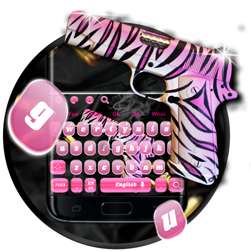 Pink Crook pistol Keyboard Theme icon