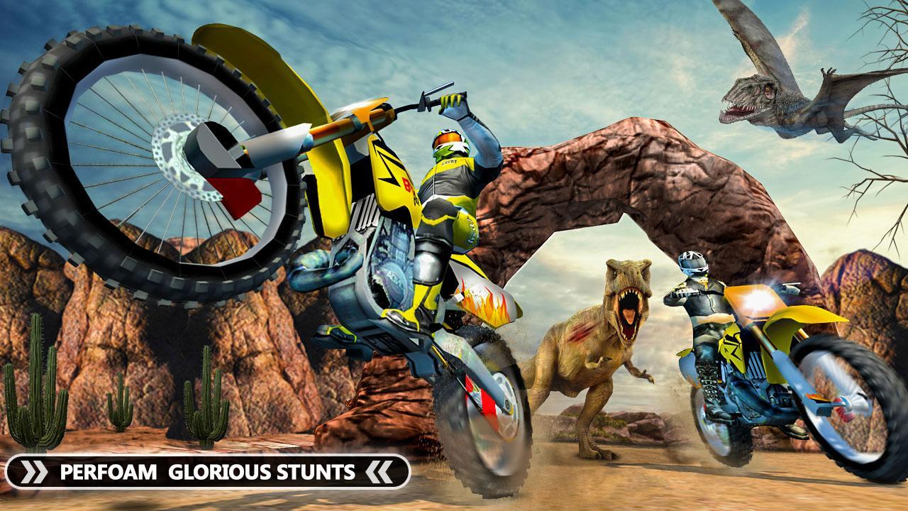 Offroad Dino Escape Heavy Bike Racing скриншот 2