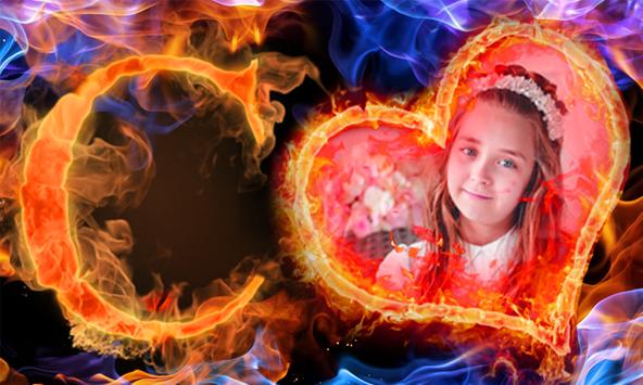 Fire Text Photo Frame App screenshot 4