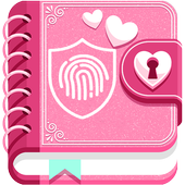 secret diary with fingerprint lock for girls icon