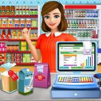 Supermarkt kassa Sim: Girls Cashier Games