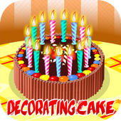 games decorating cake for girls icon
