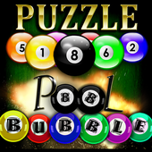 Pool 8 ball bubble puzzle icon