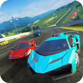 Fast car speed drift racing icon