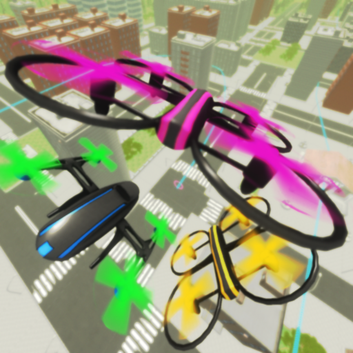 Amazing drones: racing icon