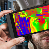 Thermal vision neon night icon