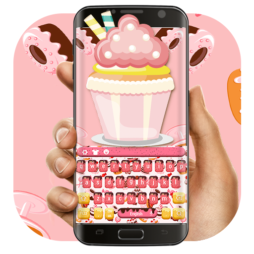 Pink ice cream fruit keyboard icon