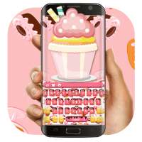 Pink ice cream fruit keyboard on 9Apps