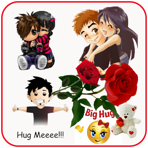 Hug Me Love Stickers &amp; valentineday emoji icon