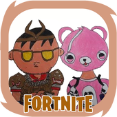 fort nite drawing easy أيقونة
