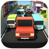 Blocky Pixel Car Traffic Racer icon