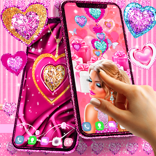 Girly pink live wallpapers icon