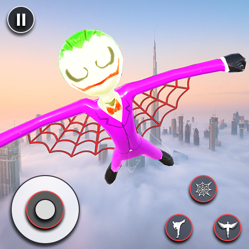 spider stickman Rope hero game icon