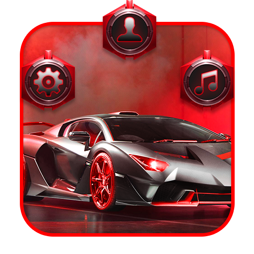 Classic Red Speed Car Theme أيقونة
